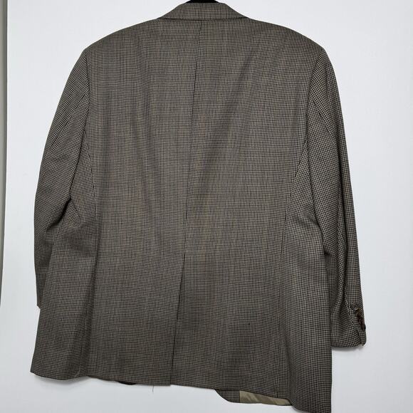 Vintage Lauren Ralph Lauren Blazer 44R Wool Houndstooth Windowpane Sport Coat - Picture 16 of 16